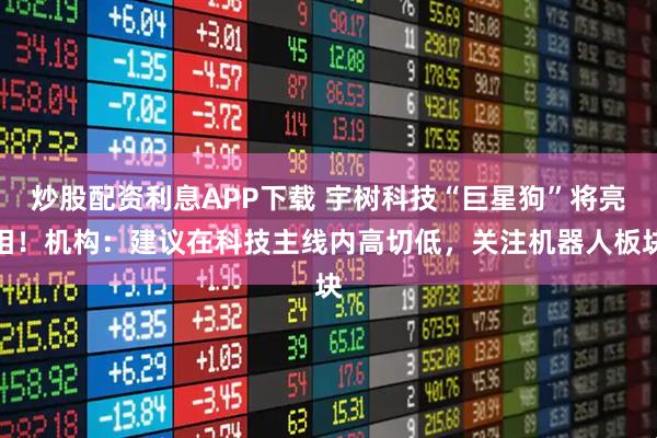 炒股配资利息APP下载 宇树科技“巨星狗”将亮相!机构:建议在科技主线内高切低,关注机器人板块
